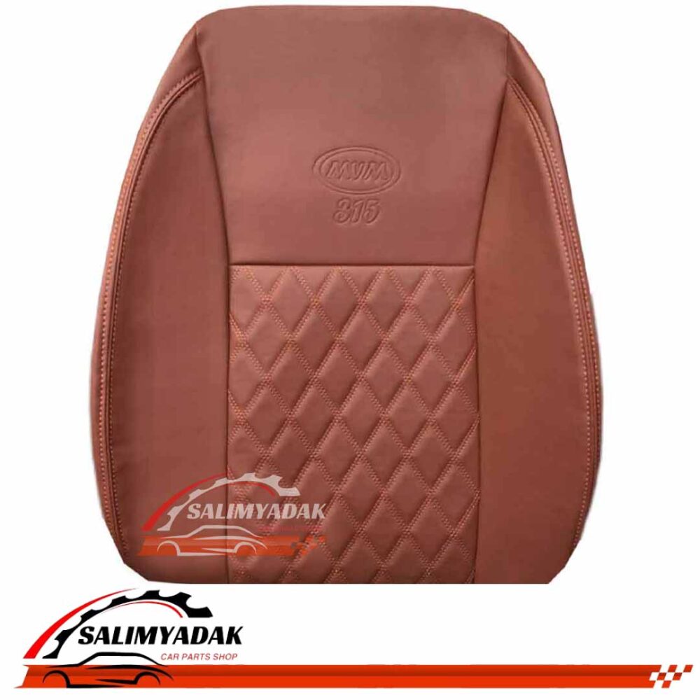روکش صندلی ام وی ام MVM 315 چرم رنگ مارون وسط گلدوزی