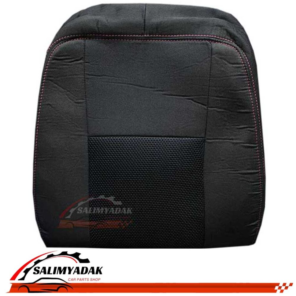 روکش صندلی آمیکو آسنا دنده پارچه رنگ مشکی دوخت قرمز