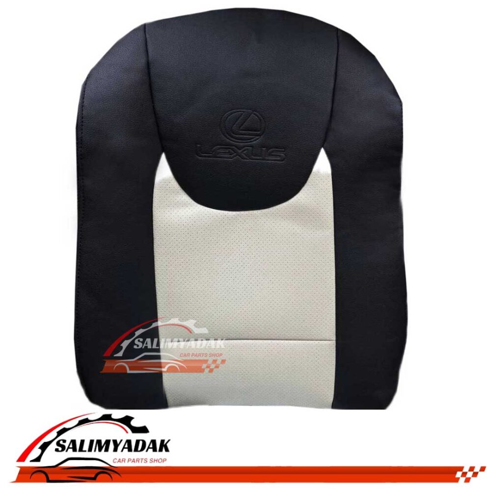 روکش صندلی لکسوس RX350 چرم رنگ مشکی وسط کرم