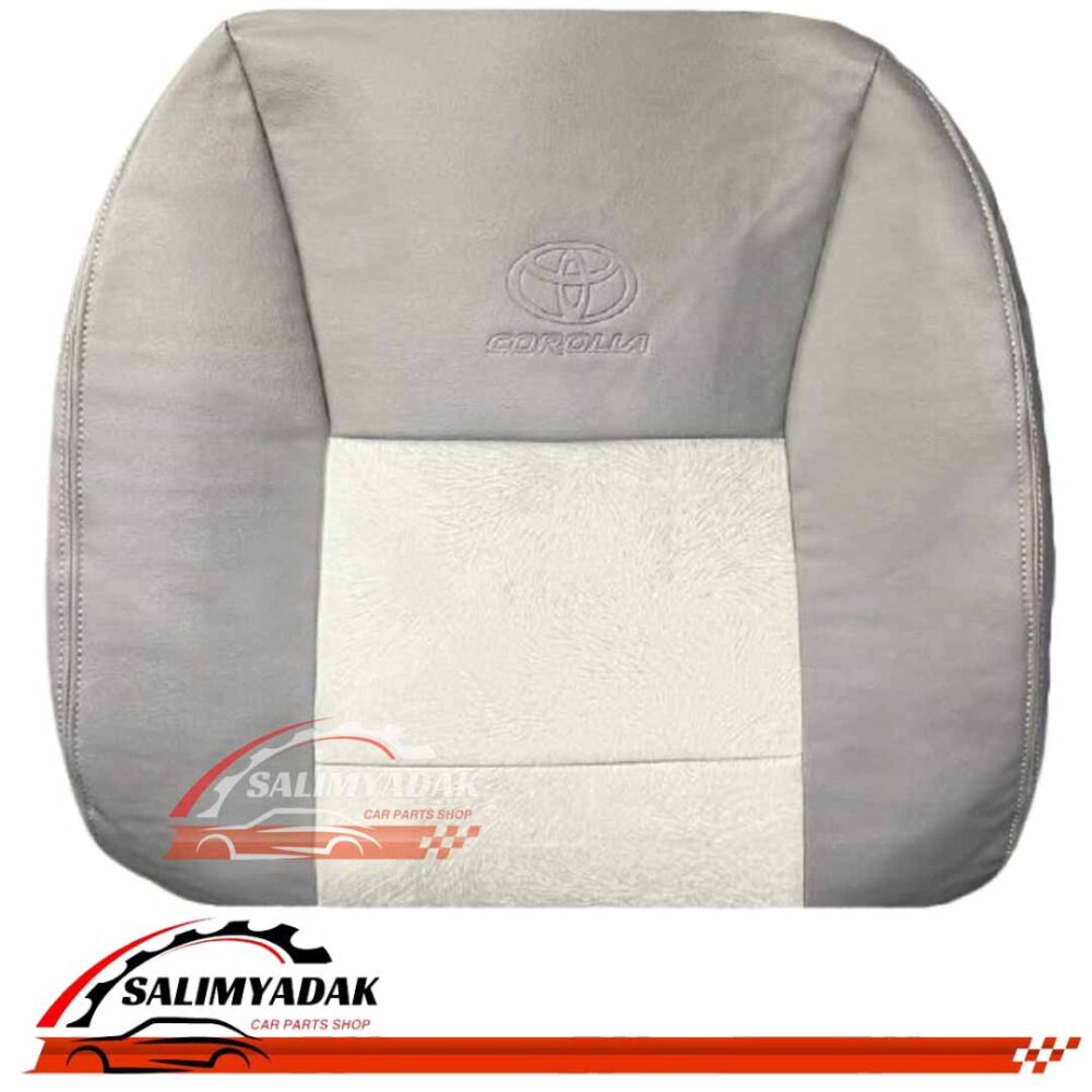 روکش صندلی کرولا قدیم 2006 - 2013 چرم وسط مخمل رنگ طوسی