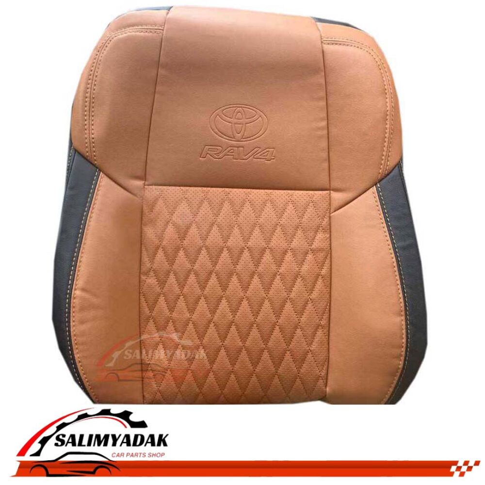روکش صندلی تویوتا راوفور رافور RAV4 چرم وسط گلدوزی رنگ مارون