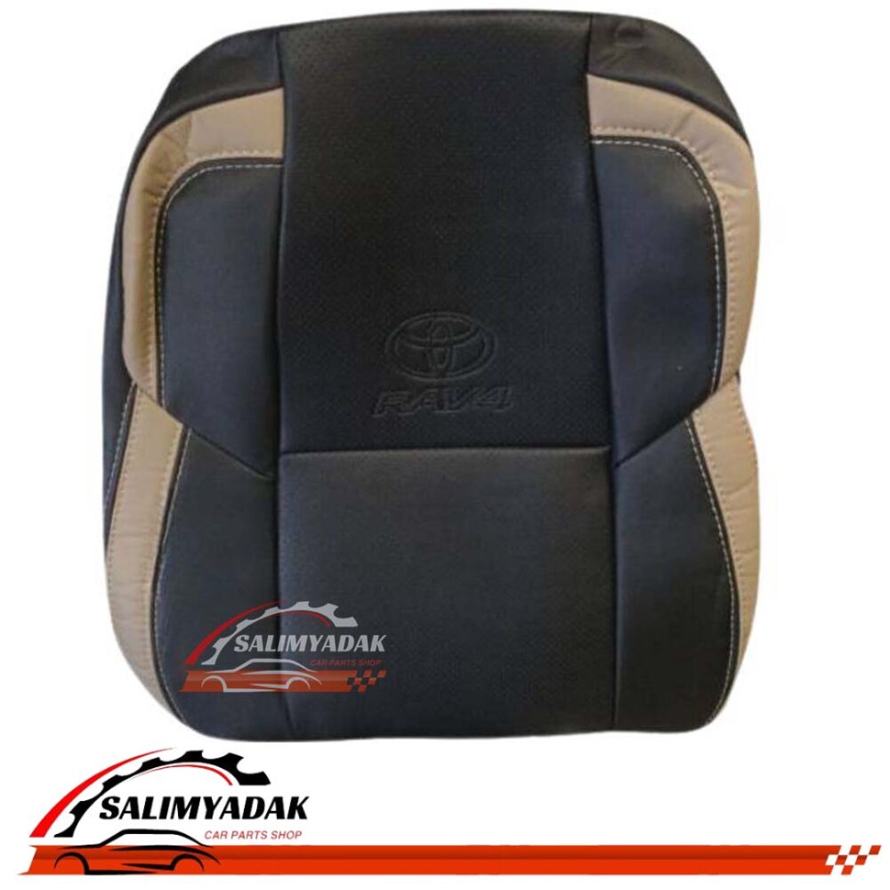 روکش صندلی تویوتا راوفور رافور RAV4 چرم رنگ مشکی کرم