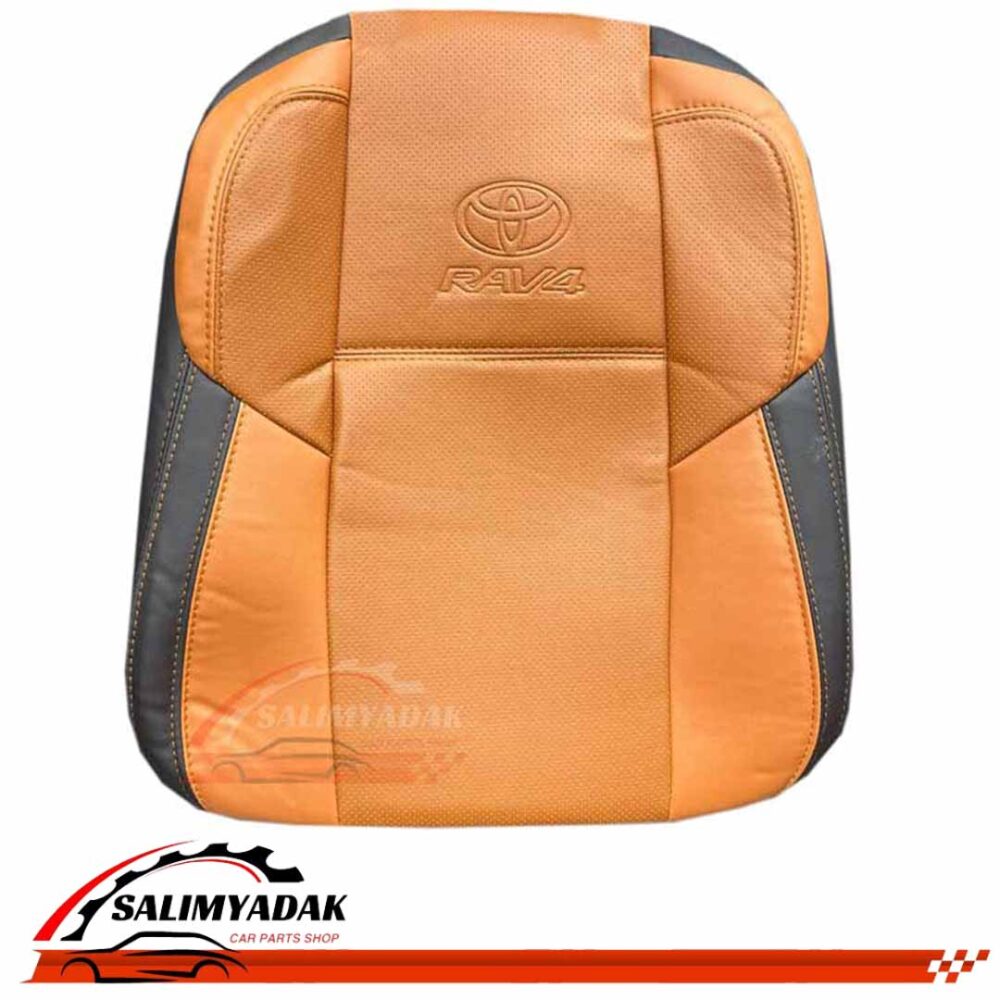 روکش صندلی تویوتا راوفور رافور RAV4 چرم رنگ مارون نوار مشکی