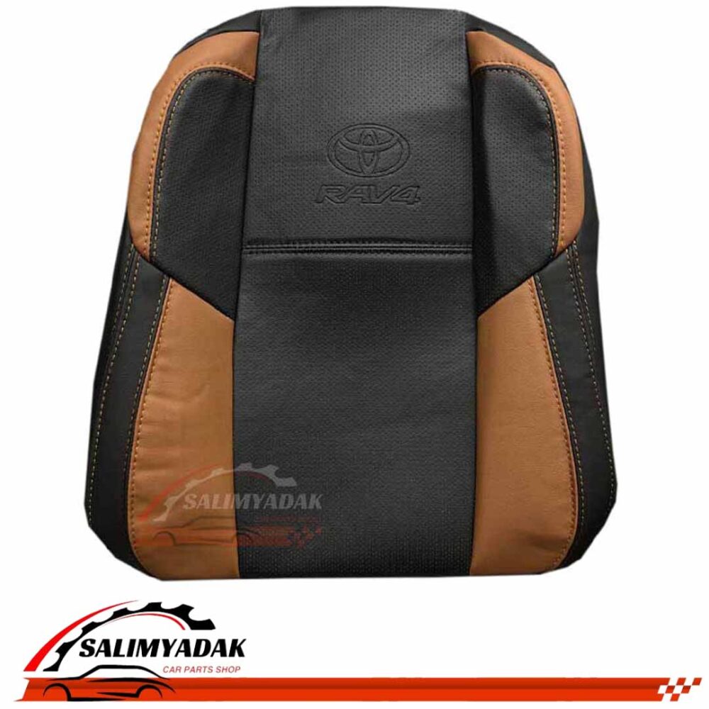 روکش صندلی تویوتا راوفور رافور RAV4 چرم رنگ مشکی نوار مارون