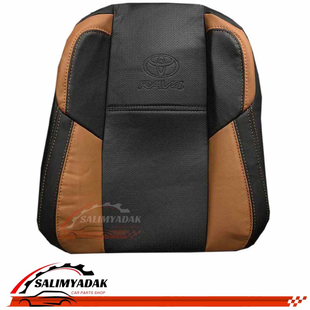 روکش صندلی تویوتا راوفور رافور RAV4 چرم رنگ مشکی نوار مارون