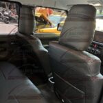 روکش صندلی سوزوکی جیمنی Suzuki jimny چرم رنگ مشکی دوخت قرمز